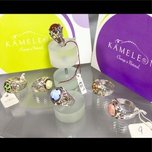 Kameleon Sterling Silver Willow Ring for Jewel Pop